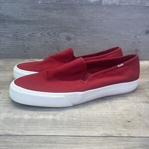Keds Double Decker Slip On Sneaker Womens Size 11 Red Canvas